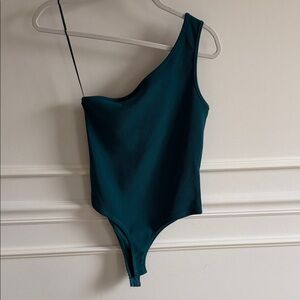 Teal One-Shoulder Bodysuit